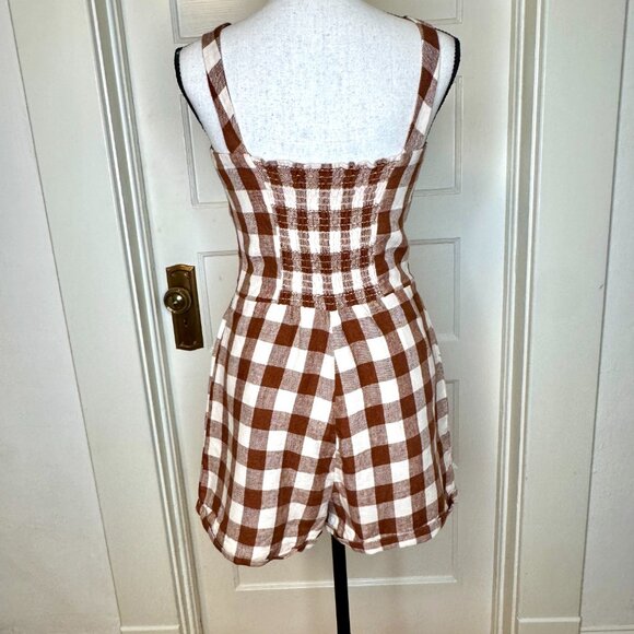Reformation Gingham Romper - Size 8 - Picture 5 of 10